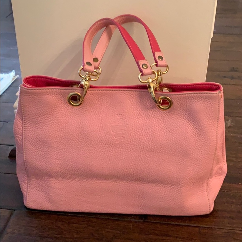 Francesca Visconti Pink on Pink Leather satchel 💕